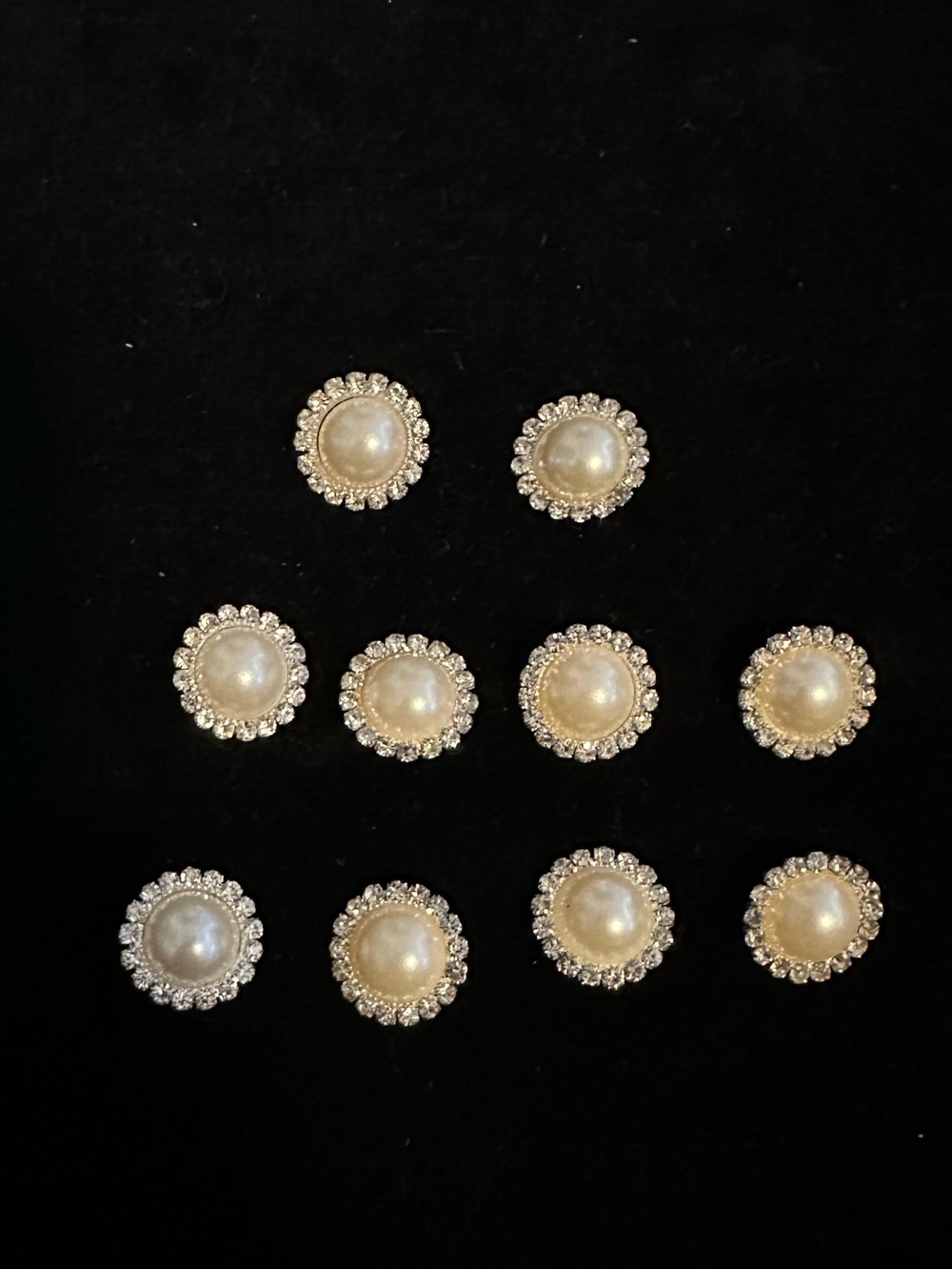 10pcs Silver Faux Pearl Buttons 18mm Plastic Round Sewing Craft Button